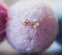 Load image into Gallery viewer, Sensitive Skin Double Diamond - Little Girls Earrings