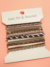 Load image into Gallery viewer, Boho Dual Function Bracelet Hair Ties