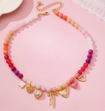 Load image into Gallery viewer, The "Gracie" Beaded and Bow Necklace