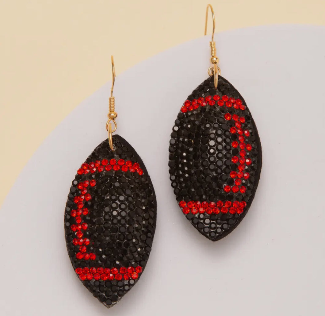Football Dangle Earrings
