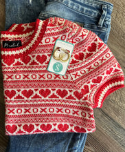 Load image into Gallery viewer, Heart Short Sleeve Sweater
