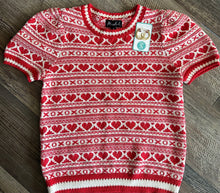 Load image into Gallery viewer, Heart Short Sleeve Sweater
