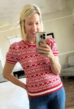 Load image into Gallery viewer, Heart Short Sleeve Sweater
