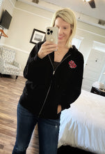 Load image into Gallery viewer, Embroidered Zip Up Hoodie
