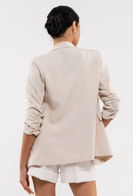 Load image into Gallery viewer, The &quot;Nancy&quot; Ruched Sleeve Blazer
