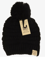 Load image into Gallery viewer, Kids Solid C.C Pom Beanie
