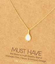 Load image into Gallery viewer, Mother of Pearl - Teardrop Necklace
