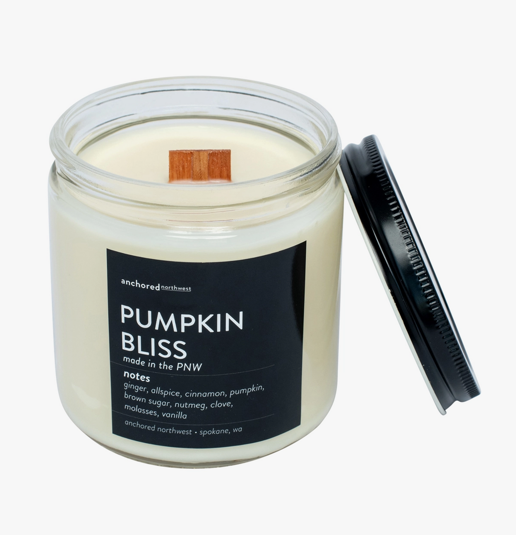 Large Wood Wick Soy Candle - Pumpkin Bliss