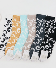 Load image into Gallery viewer, Plush Leopard Socks

