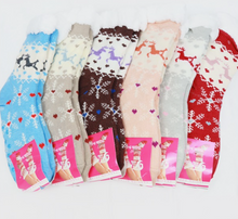 Load image into Gallery viewer, Reindeer Fuzzy Cabin Socks - Choice of Colors
