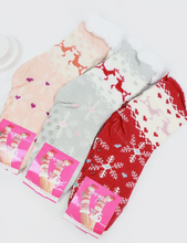 Load image into Gallery viewer, Reindeer Fuzzy Cabin Socks - Choice of Colors
