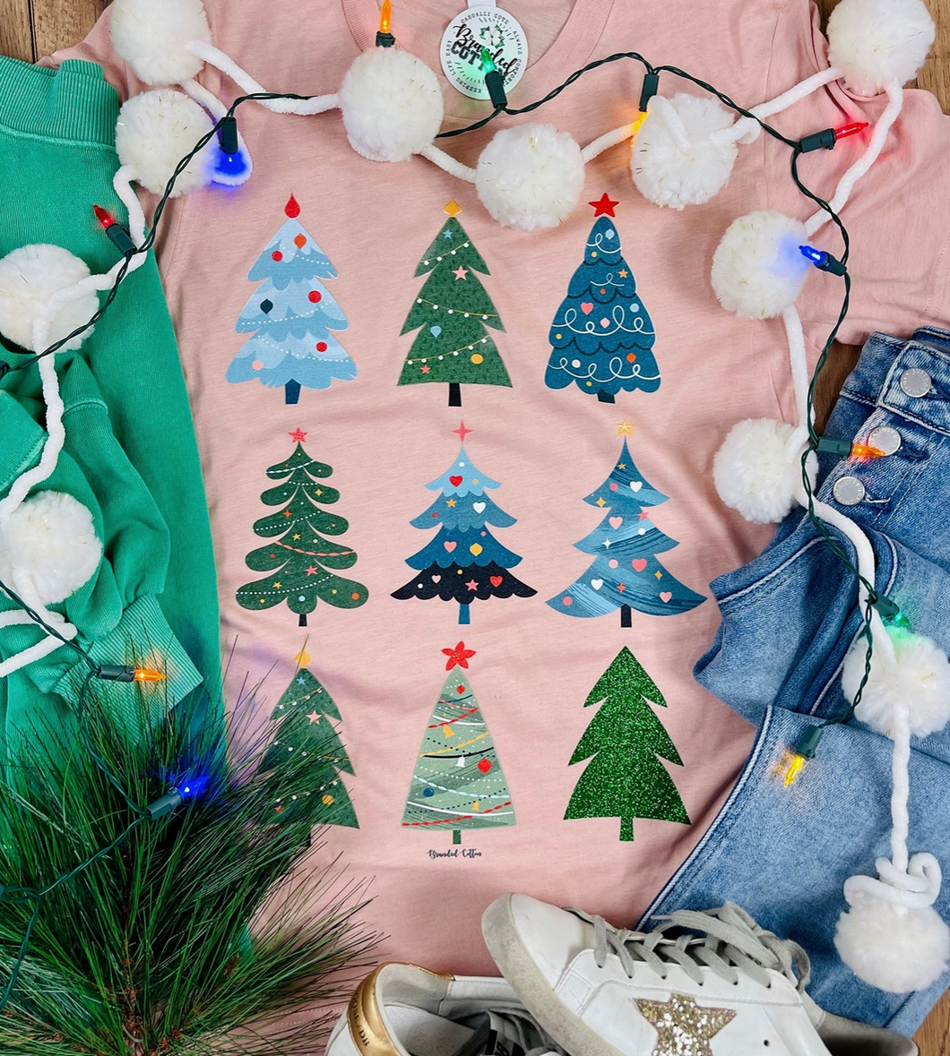 Repeat Glitter Tree Tee