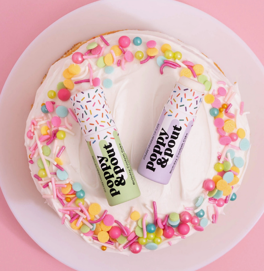 Poppy & Pout - Birthday Confetti Cake Lip Balm