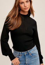 Load image into Gallery viewer, The "Bailey" Pointelle Ribbed Sweater
