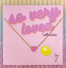 Load image into Gallery viewer, &quot;So Very Loved&quot; Heart Necklace - Choice of Colors
