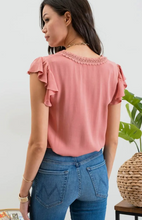 Load image into Gallery viewer, The &quot;Maggie&quot; Ruffle Sleeve Top
