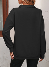 Load image into Gallery viewer, Semi-Zipper Long-Sleeved Sweatshirt
