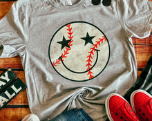 Load image into Gallery viewer, Baseball &quot;Smiley&quot; Graphic Tee
