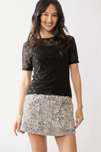 Load image into Gallery viewer, The &quot;Rachel&quot; Ribbon Embroidered Mesh Top
