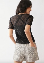 Load image into Gallery viewer, The &quot;Rachel&quot; Ribbon Embroidered Mesh Top
