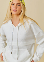Load image into Gallery viewer, Rhinestone Trim Textured Knit Hoodie Jacket
