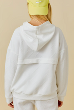 Load image into Gallery viewer, Rhinestone Trim Textured Knit Hoodie Jacket
