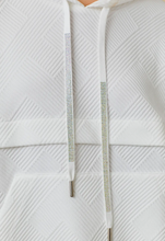 Load image into Gallery viewer, Rhinestone Trim Textured Knit Hoodie Jacket
