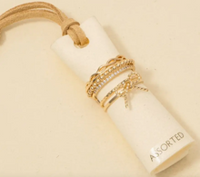 Load image into Gallery viewer, Mixed Bow and Chain Rings - 5 piece
