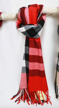 Load image into Gallery viewer, Red Plaid Soft Scarf
