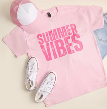 Load image into Gallery viewer, Summer Vibes Distressed Graphic Tee - Pink
