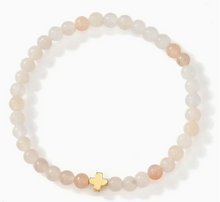 Load image into Gallery viewer, Boho Cross Natural Stone Bracelet - Choice of Colors
