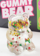 Load image into Gallery viewer, Clear Glitter Gummy Bear Squishy
