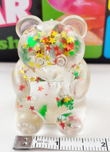 Load image into Gallery viewer, Clear Glitter Gummy Bear Squishy
