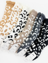 Load image into Gallery viewer, Plush Cozy Leopard Socks
