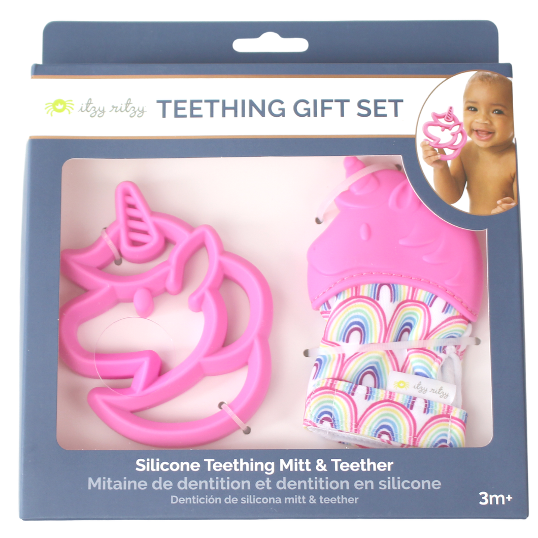 Unicorn Teething Mitt and Teether