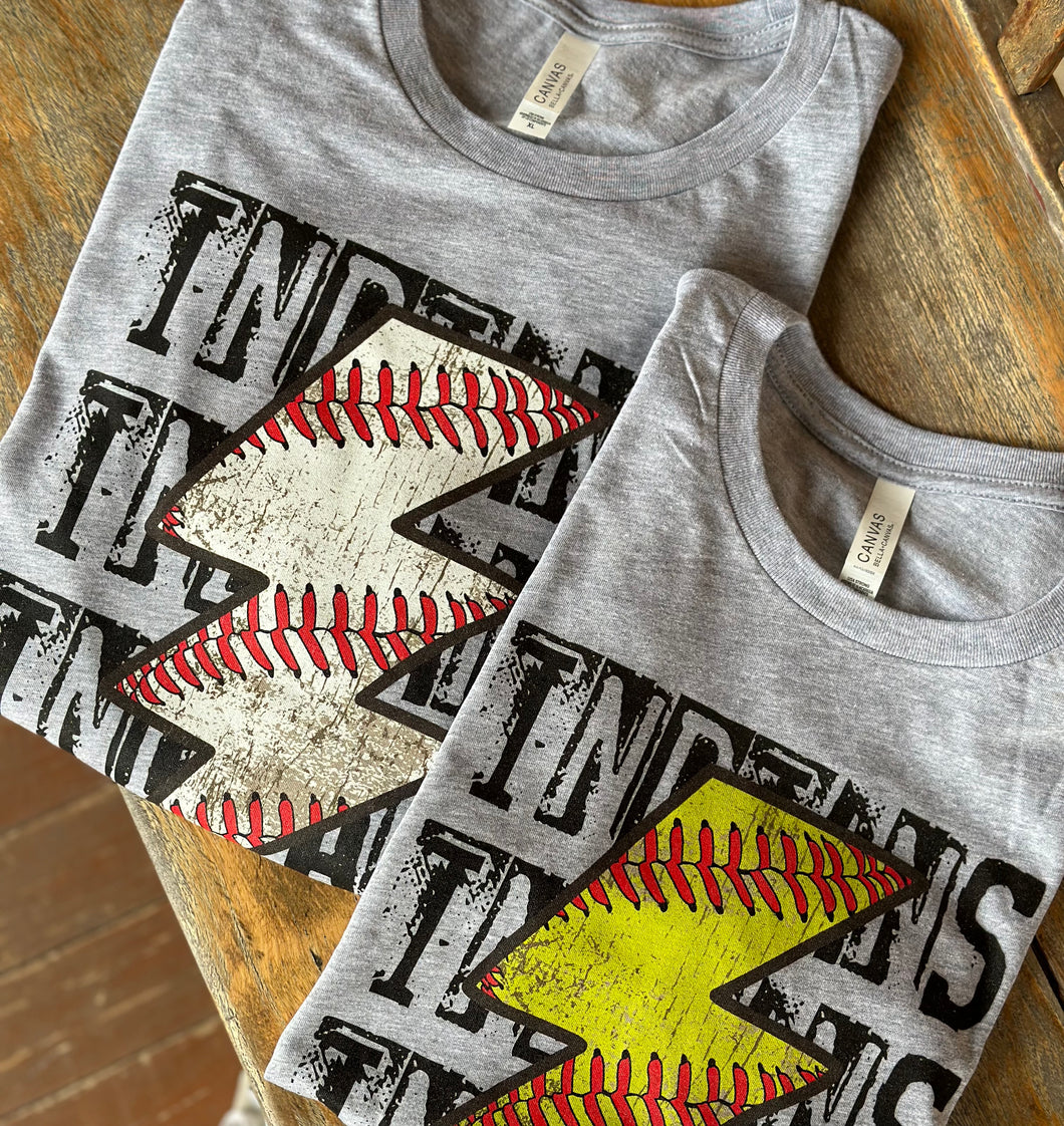 Indians Repeat Tee - Choice of Baseball or Softball