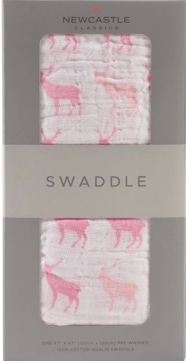 Pink Deer Swaddle