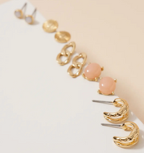 Load image into Gallery viewer, Chain Link Dangle Box Earring Set
