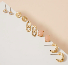 Load image into Gallery viewer, Chain Link Dangle Box Earring Set
