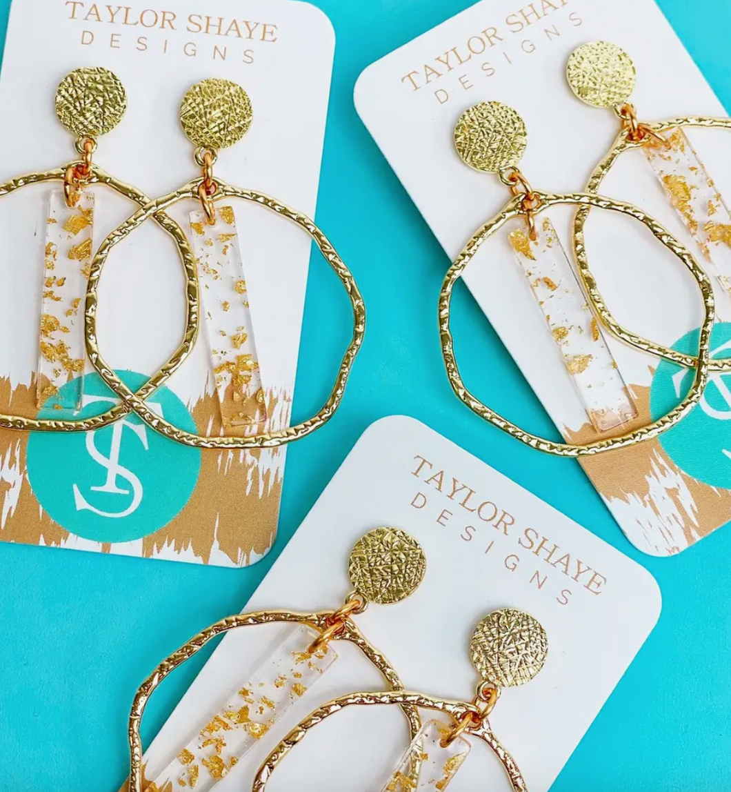 Taylor Shaye - Gold Flake Hoops